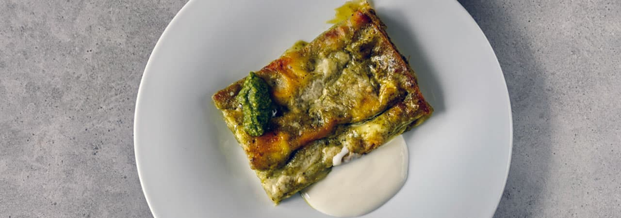 Spinach Pesto and Ricotta Lasagna
