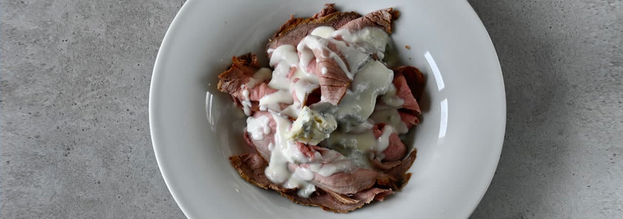 Classic Roast Beef with Gorgonzola Sauce