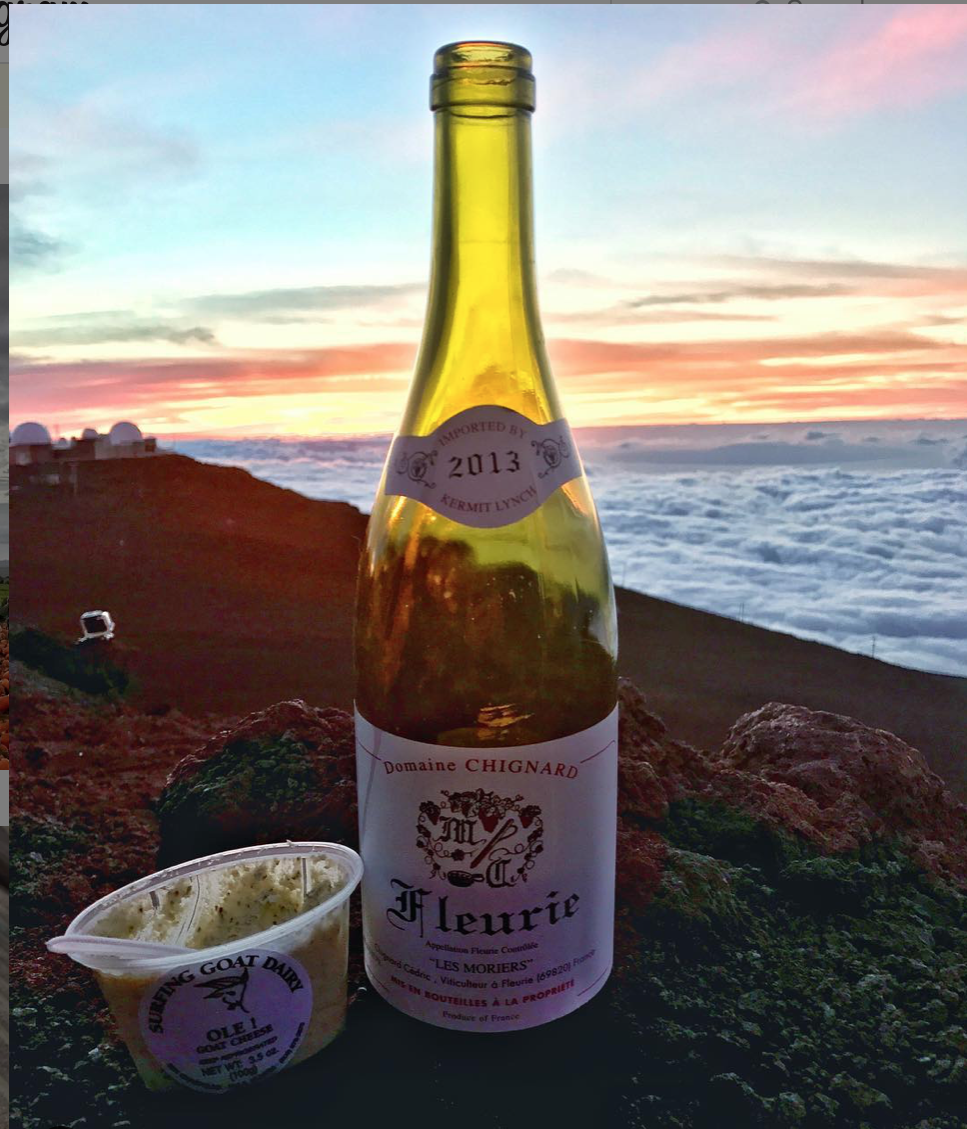 Beaujolais by Domaine Chignard, Maui and the volcano
