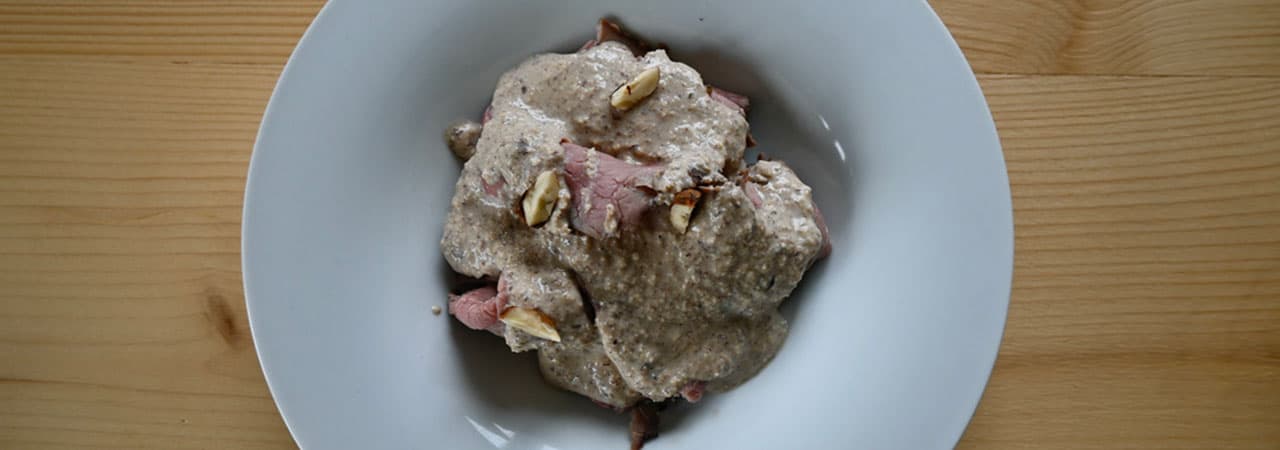 Beef Roast with Hazelnut Sauce