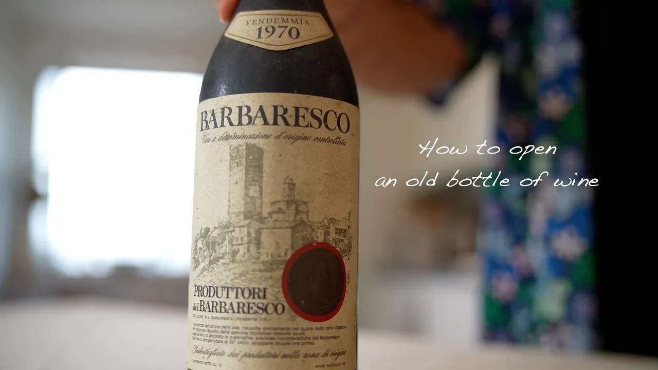 How to open an old bottle of wine