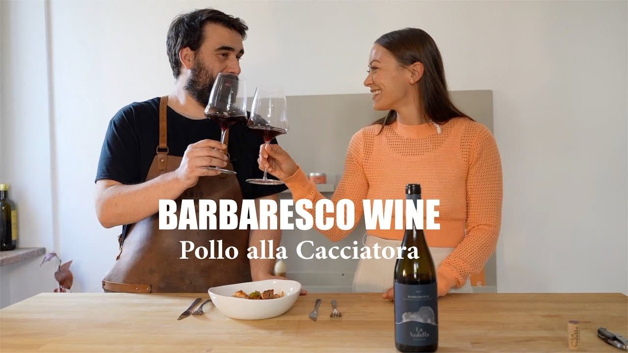 Sommelier and Chef from Italy pair Barbaresco wine with Pollo alla Cacciatora